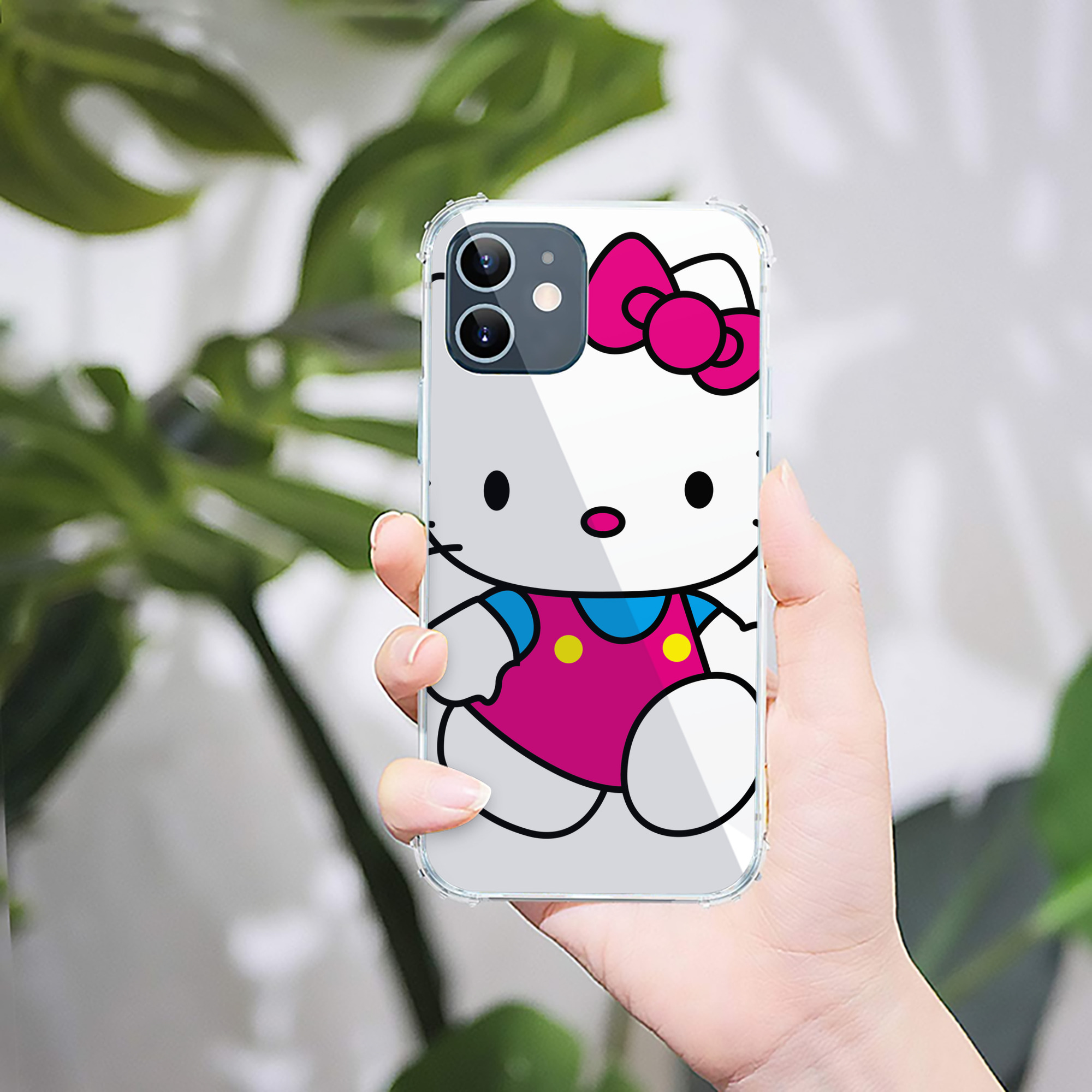 （画像用） Hello Kitty ハローキティ 【iPhone 12シリーズ対応】透明スマホケース（クリアソフトケース）